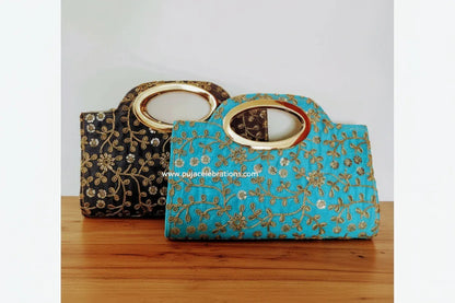 Designer Zardosi Handbag - Puja Celebrations