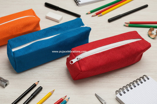 Jute Pencil Pouch - Puja Celebrations
