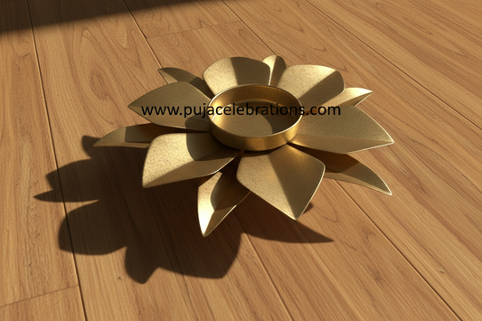 Metal Flower Candle Holder