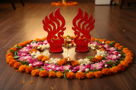 Peacock Diya Candle Stand