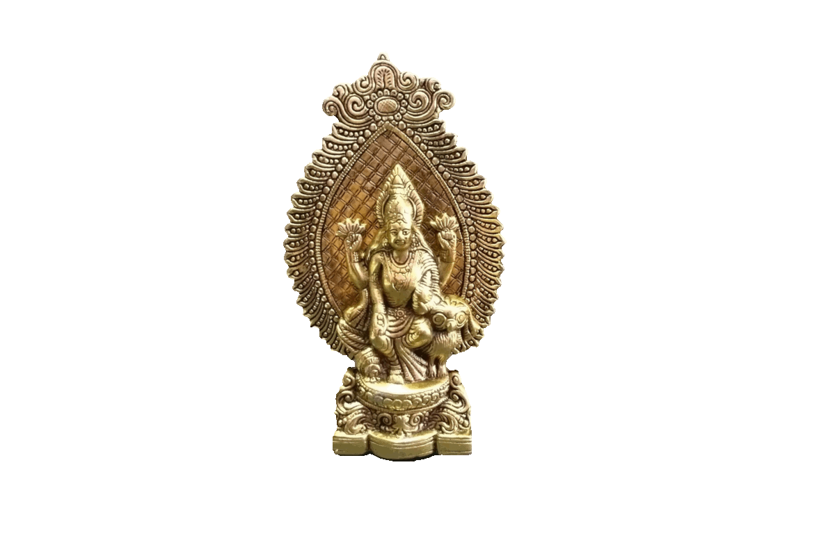 Lakshmi Gold Oxidised Idol
