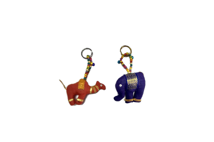 Camel Elephant Keychain Pair - Puja Celebrations